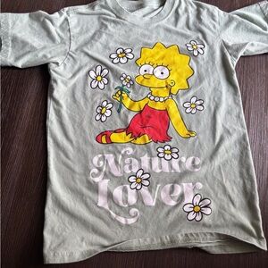 Nature Lover Woman’s Lisa Simpson T-Shirt - Green
